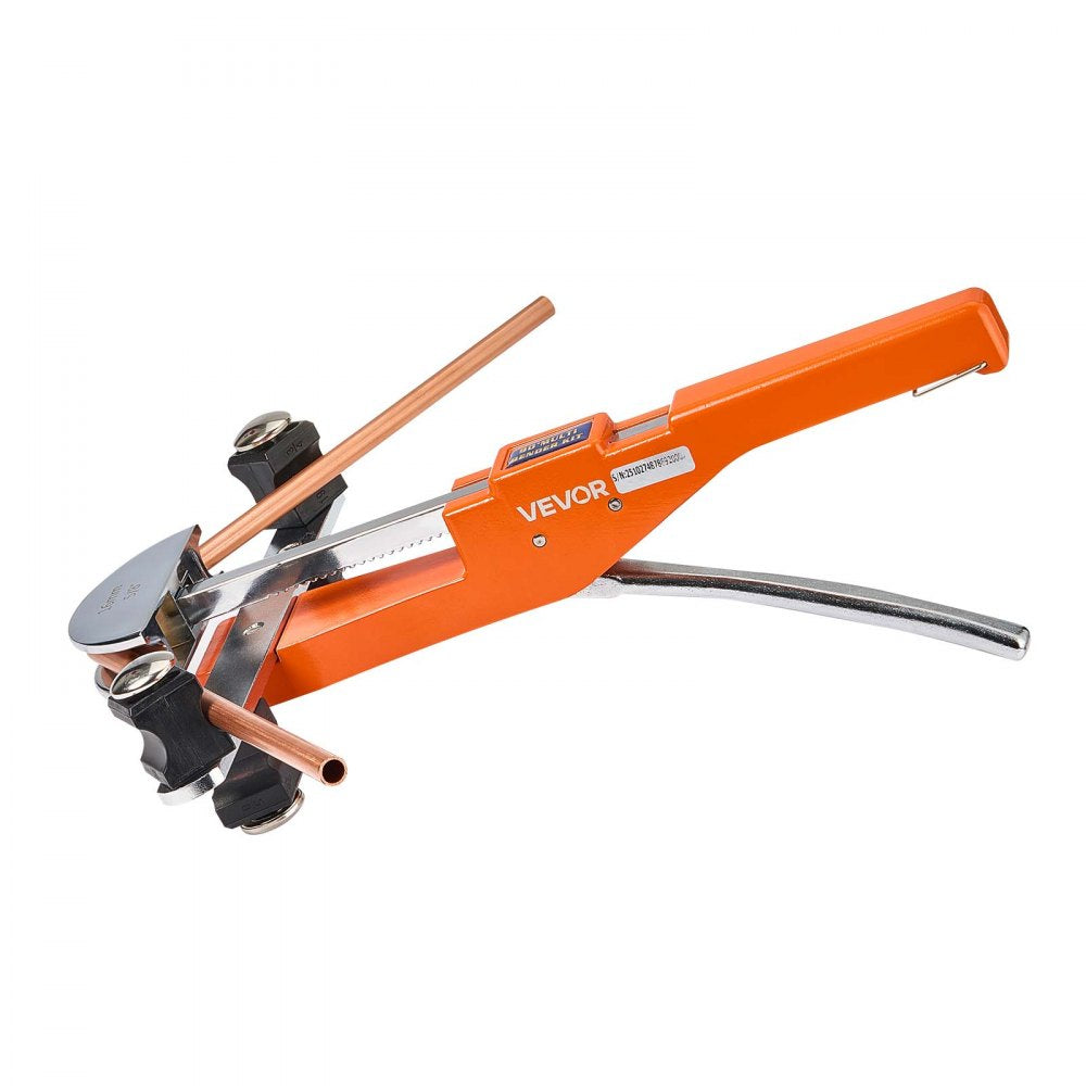 VEVOR Tubing Bender Kit, 1/4 to 7/8 Inch, Compact Ratcheting Tube Pipe Bender, Ratchet Hand Bending Tool, with 7 Aluminium Alloy Dies, HVAC Tools, for Copper Aluminum HVAC Refrigeration Maintenance
