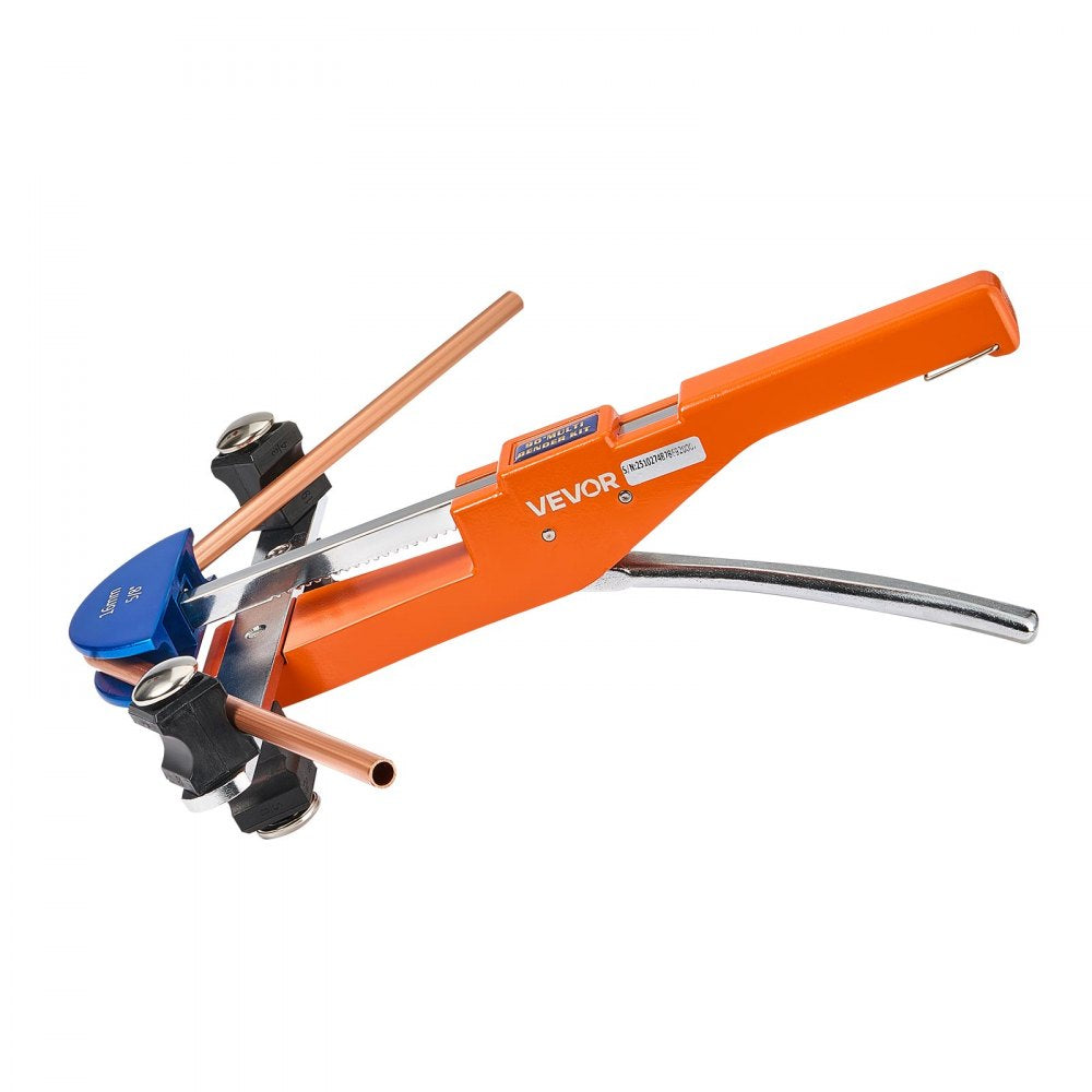 VEVOR Tubing Bender Kit, 1/4 to 7/8 Inch, Compact Ratcheting Tube Pipe Bender, Ratchet Hand Bending Tool, with 7 Color Aluminium Alloy Dies, HVAC Tools, for Copper HVAC Air Conditioning Refrigeration