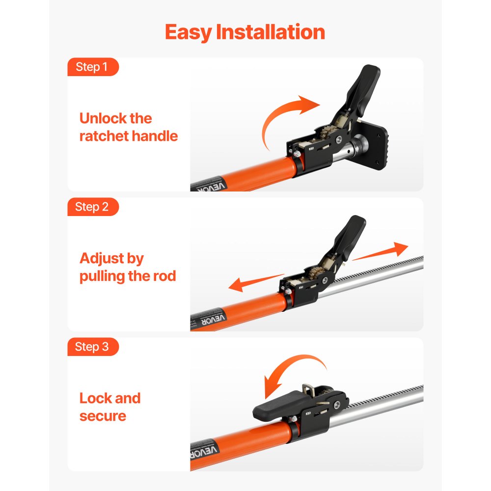 VEVOR Cargo Bar, Cargo Bars Adjustable from 40" to 73", Heavy-duty Steel Cargos Stabilizer with Storage Net & Divider Bar, Telescoping Load Lock Bars for SUVs, Sedans