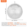 VEVOR Mirror Disco Ball, 12 Inch Mirror Ball with Hanging Ring, Lightning Disco Ball Party Decorations, Ideal for DJ Club, Stage, Wedding, Birthday, Christmas, New Years Celebration