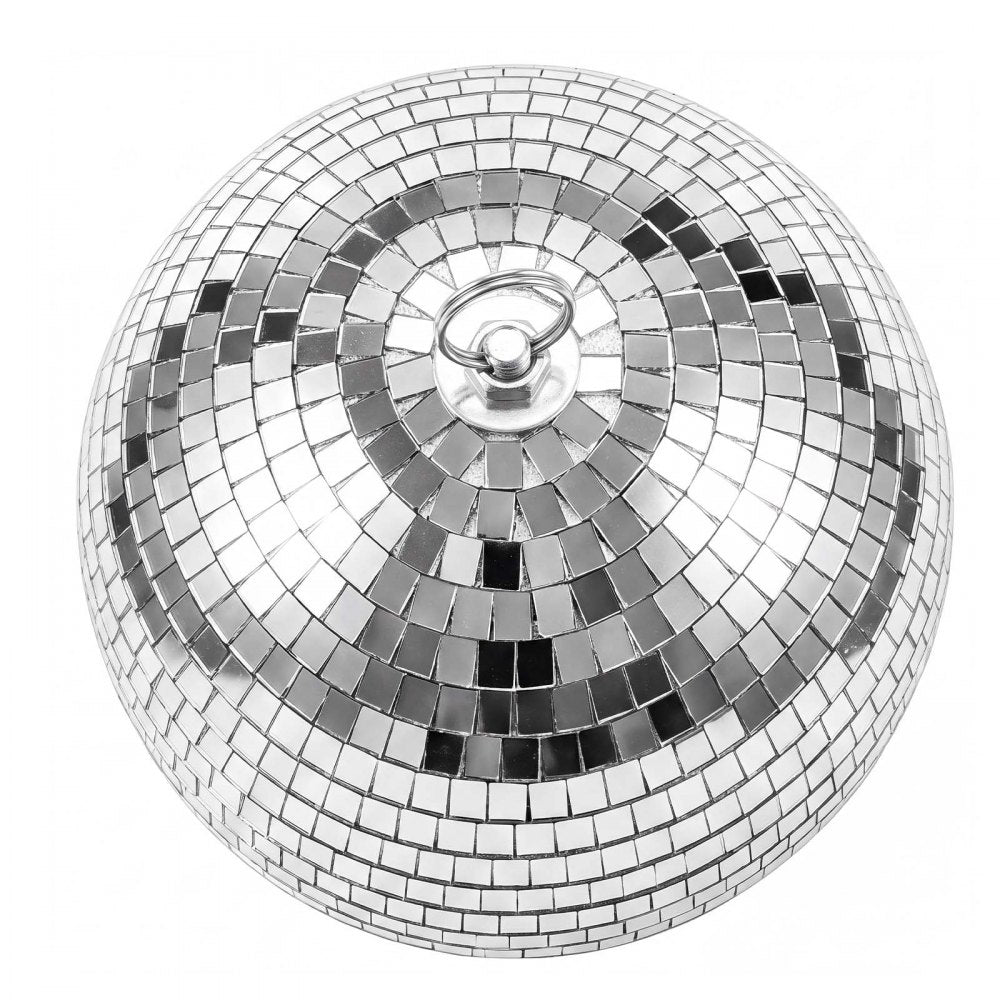 VEVOR Mirror Disco Ball 3.2" 4" 6" 8" 12" 17-Pack Balls with Hanging Ring, for Party Home Decoration Stage Props DJ Dance Club, 2 Mirror Tile Sizes, Reflects Light, Wedding Birthday Decor, Silver