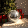VEVOR Mirror Disco Ball 12 Inch Silver Reflective Ball with Hanging Ring, for Party Home Decoration Stage Props DJ Dance Club, 2 Mirror Tile Sizes, Reflects Light, Large Wedding Music Birthday Decor