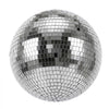 VEVOR Mirror Disco Ball 12 Inch Silver Reflective Ball with Hanging Ring, for Party Home Decoration Stage Props DJ Dance Club, 2 Mirror Tile Sizes, Reflects Light, Large Wedding Music Birthday Decor