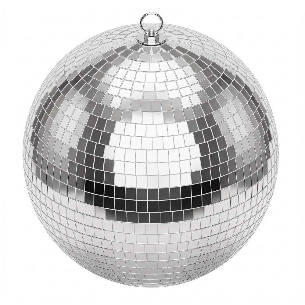 VEVOR Mirror Disco Ball 12 Inch Silver Reflective Ball with Hanging Ring, for Party Home Decoration Stage Props DJ Dance Club, 2 Mirror Tile Sizes, Reflects Light, Large Wedding Music Birthday Decor