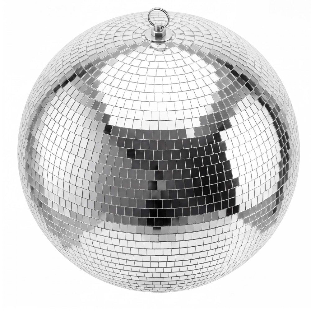 VEVOR Mirror Disco Ball 16 Inch Silver Reflective Ball with Hanging Ring, for Party Home Decoration Stage Props DJ Dance Club, 2 Mirror Tile Sizes, Reflects Light, Large Wedding Music Birthday Decor