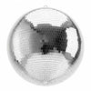 VEVOR Mirror Disco Ball 16 Inch Silver Reflective Ball with Hanging Ring, for Party Home Decoration Stage Props DJ Dance Club, 2 Mirror Tile Sizes, Reflects Light, Large Wedding Music Birthday Decor
