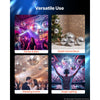 VEVOR Mirror Disco Ball 4" 6" 8" 8-Pack Silver Balls with Hanging Ring, for Party Home Decoration Stage Props DJ Dance Club, 2 Mirror Tile Sizes, Reflects Light, Large Wedding Music Birthday Decor