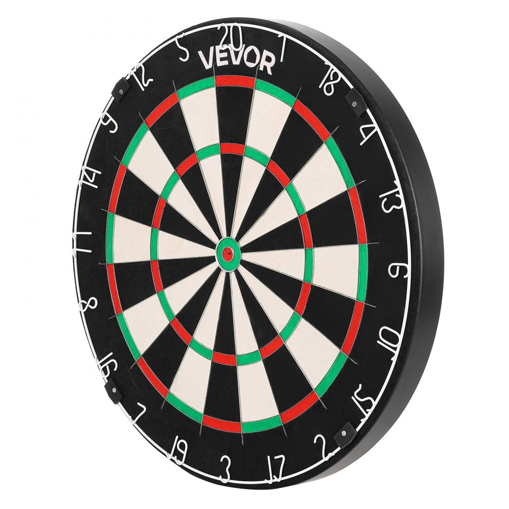 VEVOR Dart Board, High-Grade Self-Healing Sisal Fiber Dartboard with Staple-Free Bullseye, Blade Wire & Rotating Number Ring, 17.7" Professional Dartboard for Home Party Game Room (Darts Not Included)