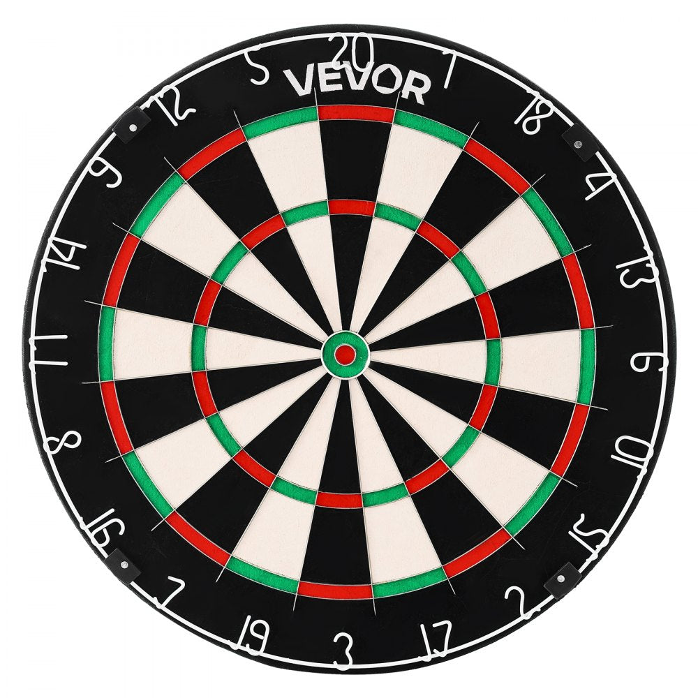 VEVOR Dart Board, High-Grade Self-Healing Sisal Fiber Dartboard with Staple-Free Bullseye, Blade Wire & Rotating Number Ring, 17.7" Professional Dartboard for Home Party Game Room (Darts Not Included)