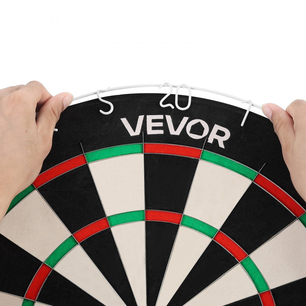 VEVOR Dart Board, High-Grade Self-Healing Sisal Fiber Dartboard with Staple-Free Bullseye, Blade Wire & Rotating Number Ring, 17.7" Professional Dartboard for Home Party Game Room (Darts Not Included)