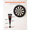 VEVOR Dartboard with 6 Darts & Scoring Kit, Self-Healing Sisal Fibers Dartboard with Staple-Free Bullseye & Rotating Number Ring, 17.7" Professional Steel Tip Dart Board Set for Home Party Game Rooms