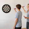 VEVOR Dartboard with 6 Darts & Scoring Kit, Self-Healing Sisal Fibers Dartboard with Staple-Free Bullseye & Rotating Number Ring, 17.7" Professional Steel Tip Dart Board Set for Home Party Game Rooms