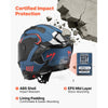 VEVOR Modular Motorcycle Helmet, Flip up Full Face Helmet with Dual Visor, Lightweight Comfortable Adult Motocross Street Bike Helmet for Men and Women - DOT & ECE Approved (M Size)