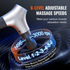 VEVOR Massage Gun Deep Tissue, Percussion Muscle Massage Gun for Athletes - with 6 Speed Levels & 4 Massage Heads, 12V 2500mAh Batteries, Handheld Mini Massage Gun for Pain Relief, Muscle Relaxation