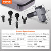 VEVOR Massage Gun Deep Tissue, Percussion Muscle Massager for Athletes - with 8 Speed Levels & 6 Massage Heads, 16V 2500mAh Batteries, Handheld Massage Gun for Pain Relief, Muscle Relaxation