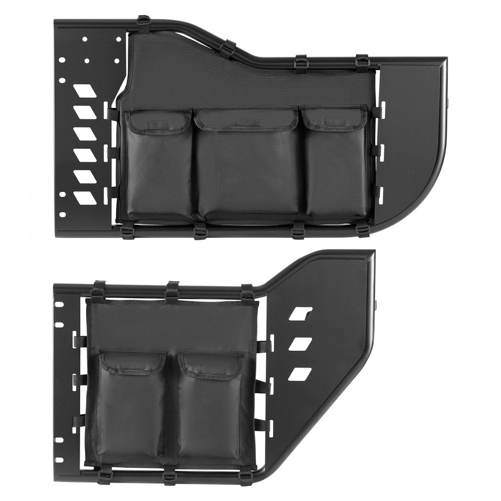 VEVOR Jeep Tube Doors, 4-Door, Compatible with 2018-2026 Jeep Wrangler JL & 2020-2026 Gladiator JT, Steel Off Road Front & Rear Tubular Half Doors with DOT Certified Side View Mirrors and Storage Bag