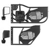 VEVOR Jeep Tube Doors, 4-Door, Compatible with 2007-2018 Jeep Wrangler JK Unlimited, Steel Off Road Front & Rear Tubular Half Doors with DOT Certified Side View Mirrors, Storage Bag and Rubber Pads