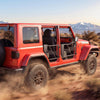 VEVOR Jeep Tube Doors, 4-Door, Compatible with 2007-2018 Jeep Wrangler JK JKU Unlimited, Steel Off Road Front & Rear Tubular Half Doors with Storage Bag, Rubber Pads, Heavy-Duty Hinges and OE Latch