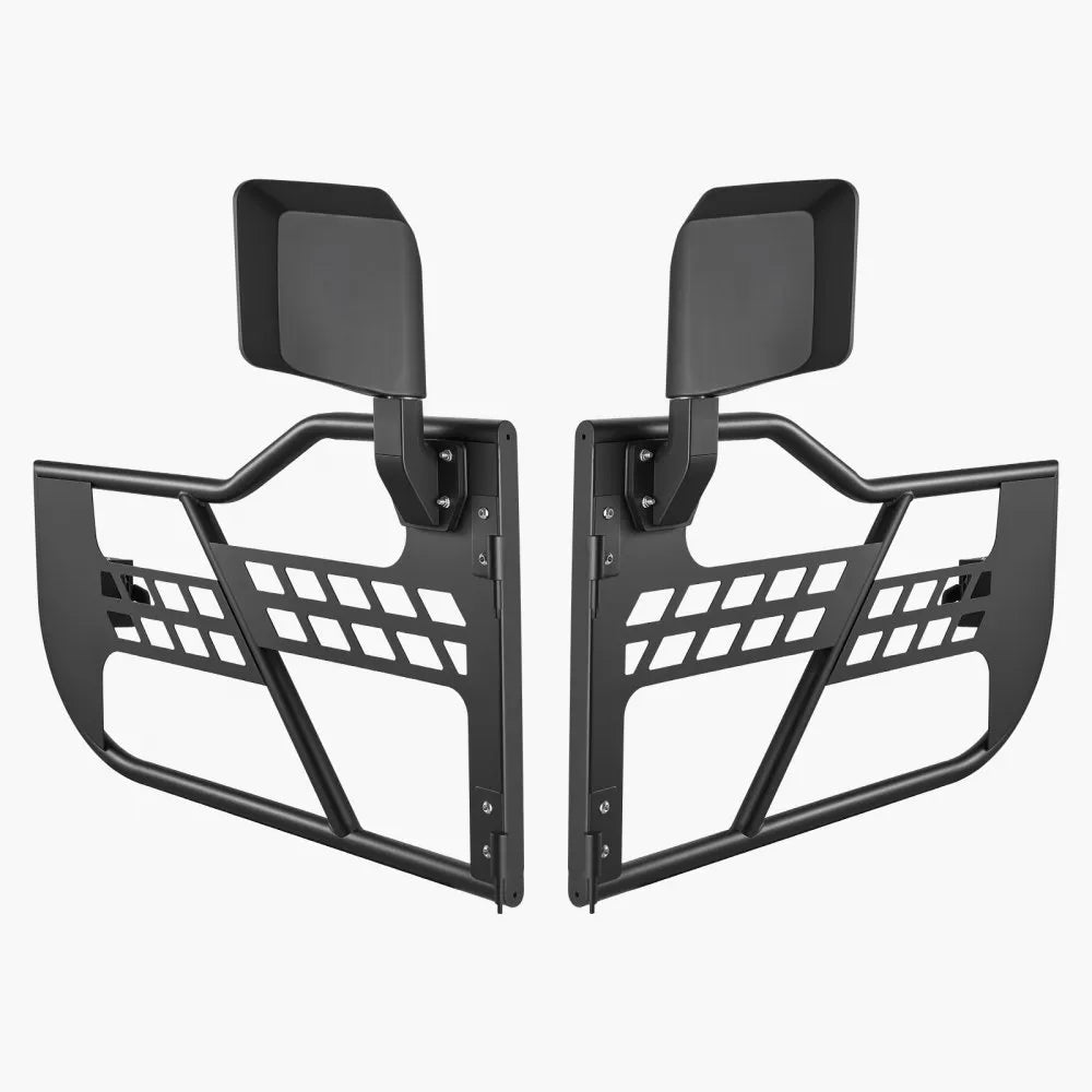 VEVOR Jeep Tube Doors, 2-Door, Hunting Style Jeep Tubular Door with Heavy-Duty Hinges & OE Latch, Jeep Doors with Rear View Mirrors, Fit for 2018-2024 Jeep Wrangler JL & 2020-2024 Jeep Gladiator JT