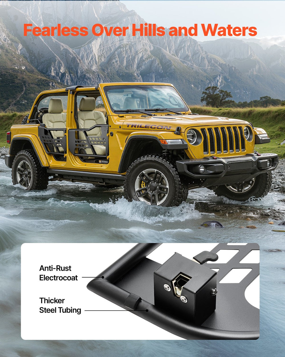 Anti-rust electrocoat and thicker steel tubing - durability highlight