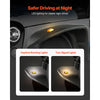 VEVOR Fender Flare, Front Fender Flares Compatible with 2007-2018 Jeep JK/JKU 2/4 Doors, Off-Road Steel Liner Set with LED Lighting, Fenders for Jeep JK, Fine-Textured Black Paintable Wheel Flares Set