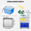 VEVOR Sonic Cleaner 2L Digital Ultrasonic Parts Cleaner with Timer 40kHz Professional 304 Stainless Steel Sonic Cleaner 110V for Jewelry Watch Glasses Diamond Eyeglass Small Parts Cleaning