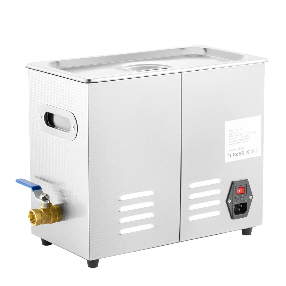 Sonic Cleaner with Digital Timer & Heater, Professional Ultra Sonic Jewelry Cleaner, Stainless Steel Heated Cleaning Machine for Glasses Watch Rings Small Parts Circuit Board (6L)