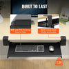 VEVOR Clamp on Keyboard Tray Under Desk, Desk Keyboard Tray Slide out with Sturdy No-drill C Clamp Mount, Large 26.8 x 11 inch Slide-out Computer Drawer for Typing in Home, Office Work