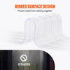 VEVOR Strip Curtain, 164' Length, 8" Width, 0.08" Thickness, Clear Ribbed Plastic Door Strips, PVC Curtain Strip Door Bulk Roll for Warehouses, Factories, Supermarkets, Shopping Malls, Halls, Garages