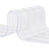 VEVOR Strip Curtain, 164' Length, 8" Width, 0.08" Thickness, Clear Ribbed Plastic Door Strips, PVC Curtain Strip Door Bulk Roll for Warehouses, Factories, Supermarkets, Shopping Malls, Halls, Garages