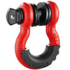 VEVOR 3/4" D-Ring Shackle, 2 Pack Alloy Steel Shackles 62832 lbs (28.5 Ton) Break Strength with 7/8" Screw Pin, Isolators & Washers, Heavy Duty Off Road Vehicle Recovery Shackle for Jeep Truck, Red