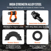 VEVOR 3/4" D-Ring Shackle, 2 Pack Alloy Steel Shackles 62832 lbs (28.5 Ton) Break Strength with 7/8" Screw Pin, Isolators & Washers, Heavy Duty Off Road Vehicle Recovery Shackle for Jeep Truck, Orange