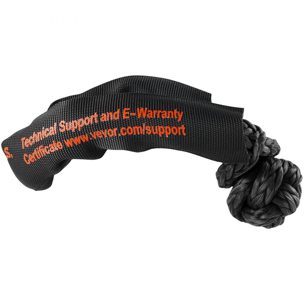 VEVOR Synthetic Soft Shackle, 1/2" x 22" (2 Pack) 44092 lbs (20 Ton) Breaking Strength Recovery Tow Shackles with Extra 2 Sleeves & Storage Bag for UTV, ATV, Trucks, Jeep, Off-Road Vehicles, Black