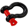 VEVOR 5/8" D-Ring Shackle, 4 Pack Alloy Steel Shackles 28660 lbs (13 Ton) Break Strength with 3/4" Screw Pin, Heavy Duty Off Road Vehicle Recovery Shackle, Towing Accessories for Jeep Truck, Black
