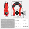 VEVOR 3/4" D-Ring Shackle, 2 Pack Alloy Steel Shackles 66139 lbs (30 Ton) Break Strength with 7/8" Screw Pin, Isolators & Washers, Heavy Duty Off Road Vehicle Recovery Shackle for Jeep Truck, Red
