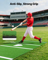 Anti-slip strong grip graphic showing 5mm EVA backing for stability on batting mat