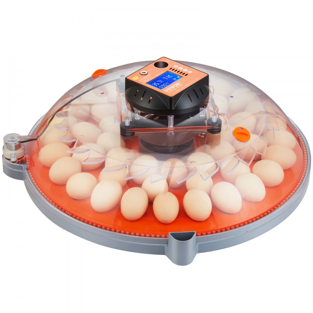 VEVOR 48 Egg Incubator, Incubators for Hatching Eggs, 360° Automatic Egg Turner with Temperature and Humidity Display, 48 Eggs Poultry Hatcher with ABS Transparent Shell for Chicken, Duck, Quail