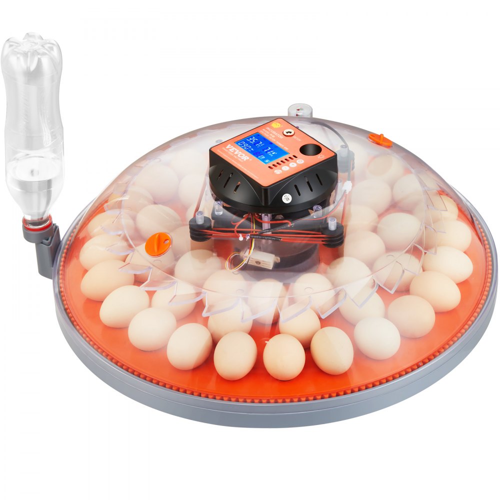 VEVOR 48 Egg Incubator, Incubators for Hatching Eggs, 360° Automatic Egg Turner with Temperature and Humidity Display, 48 Eggs Poultry Hatcher with ABS Transparent Shell for Chicken, Duck, Quail