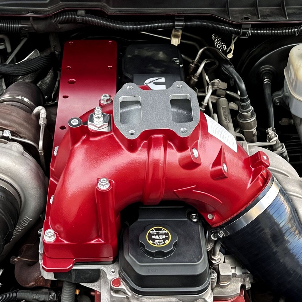 VEVOR Intake Manifold Compatible with 2019-2024 Ram 2500/3500 OEM KMS2019R, Aluminum Alloy, Plug & Play Electrical Connections, Complete Hardware for Improved Intake Airflow & Engine Performance