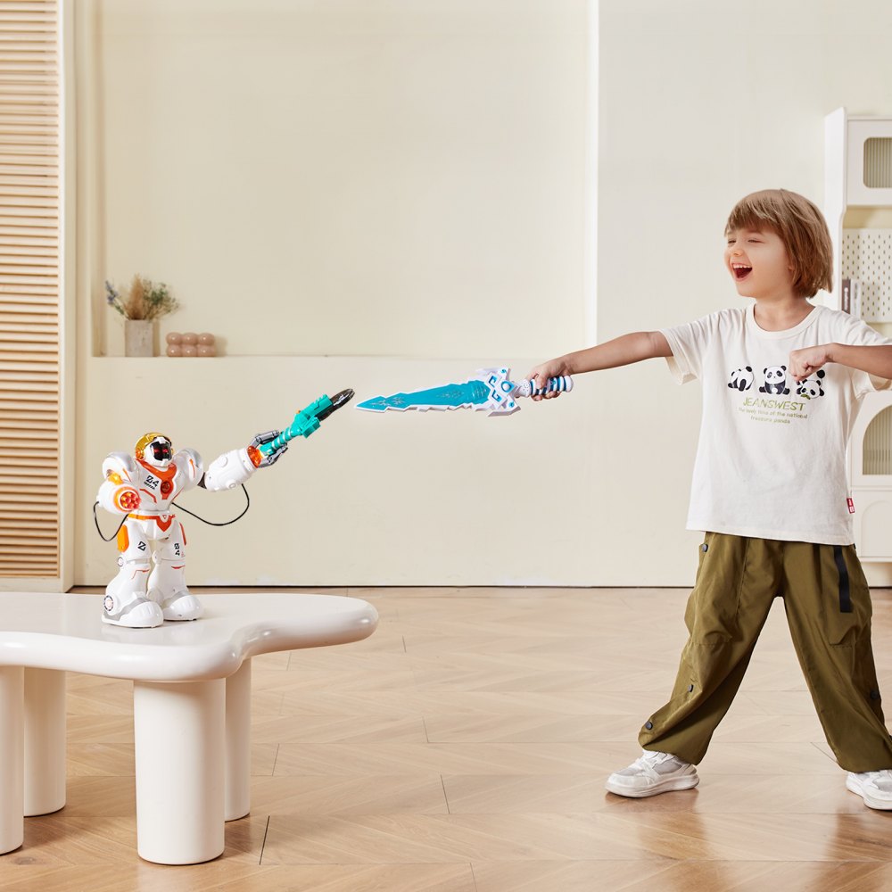 VEVOR RC Robot Toys for Kids, Battle Mode Programmable Remote Control Smart Robot with Bullets, Interactive Walking Dancing Robot for Age 3 4 5 6 7 8 10 12 Year Old Boys Girls Birthday Gift Present