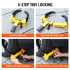 VEVOR Wheel Lock, 2 Packs Universal Wheel Clamp Lock, Adjustable Anti Theft Trailer Lock Wheel Clamp, Heavy-duty Steel Tire Lock for ATV RV SUV Car Golf Cart Boats Motorcycles, with 6 Keys