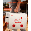 VEVOR Automatic Chicken Feeder, 85 lbs Capacity, 6 Feeding Ports No-Waste Poultry Feeder with Built-In Divider, with Latch & Handle, Metal Construction, for Chickens Bantams Pheasants Poultry Coop