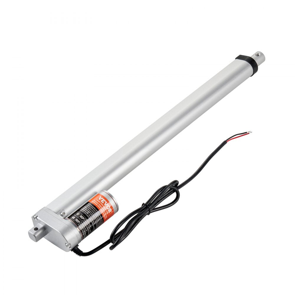 VEVOR Linear Actuator 12V, 16 Inch High Load 330lbs/1500N Linear Actuator, 0.19"/s Linear Motion Actuator with Mounting Bracket and IP54 Protection