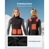 VEVOR Heated Vest, Women Electric Heating Vest with 16000 mAh Battery Pack, 6 Heating Zones Lightweight Rechargeable Winter-Vest with 3 Levels, for Outdoor Hiking Camping Fishing Skiing, Size M