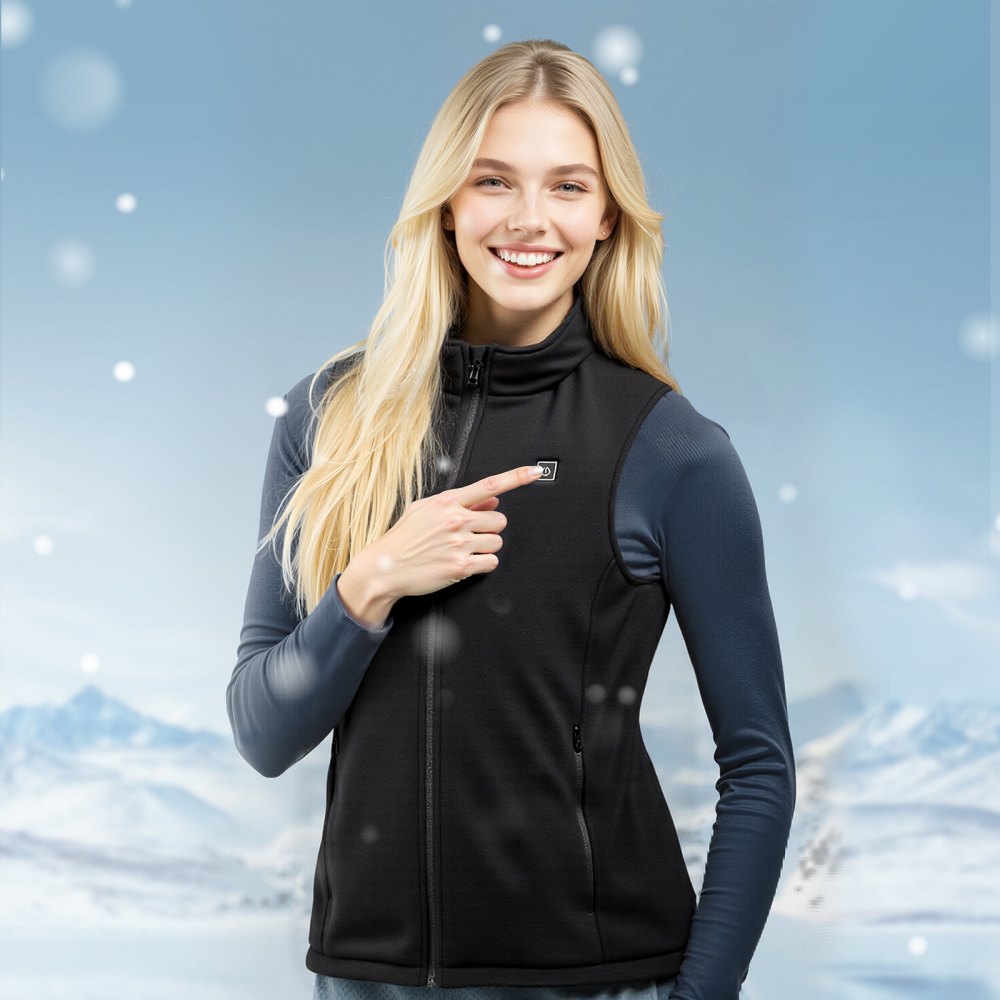 VEVOR Heated Vest, Women Electric Heating Vest with 16000 mAh Battery Pack, 6 Heating Zones Lightweight Rechargeable Winter-Vest with 3 Levels, for Outdoor Hiking Camping Fishing Skiing, Size S