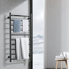 VEVOR 10 Bars Towel Warmer Rack, 120V Wall Mounted Heated Towel Rack for Bathroom, IPX5 Waterpoof Towel Heater Rack with Timer & LED Display Screen, 5 Levels Adjustable Temperature Towel Heater, Black