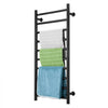 VEVOR 10 Bars Towel Warmer Rack, 120V Wall Mounted Heated Towel Rack for Bathroom, IPX5 Waterpoof Towel Heater Rack with Timer & LED Display Screen, 5 Levels Adjustable Temperature Towel Heater, Black