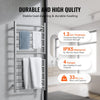VEVOR 10 Bars Towel Warmer Rack, Wall Mounted Heated Towel Rack for Bathroom, IPX5 Waterpoof Towel Heater Rack with Timer & LED Display Screen, 5 Levels Adjustable Temperature Towel Heater, Silver