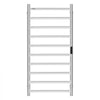 VEVOR 10 Bars Towel Warmer Rack, Wall Mounted Heated Towel Rack for Bathroom, IPX5 Waterpoof Towel Heater Rack with Timer & LED Display Screen, 5 Levels Adjustable Temperature Towel Heater, Silver
