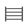 VEVOR 4 Bars Towel Warmer Rack, Wall Mounted Heated Towel Rack for Bathroom, IPX5 Waterpoof Towel Heater Rack with Timer & LED Display Screen, 5 Levels Adjustable Temperature Towel Heater, Black